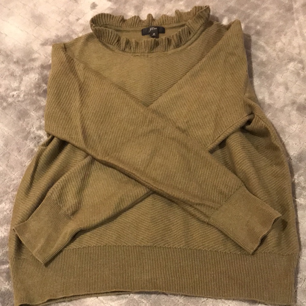 J Crew green sweater